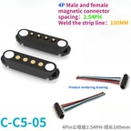 1/5Set 2A DC Magnetic Pogo Pin Connector 2Pin 3Pin 4 5 6 7 8 9 Pin Pogopin Male Female Spacing 2.5/2.80mm Spring Loaded Socket