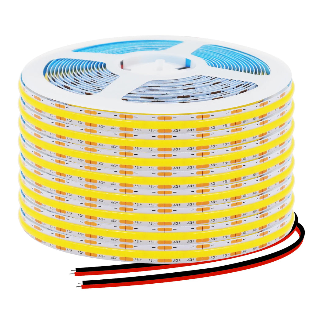 DC12 24V COB LED Strip Light 528Leds/m Flexible Tape Ribbon High Density Linear Lighting 3000-6500K RA90 Led Lights Room Decor