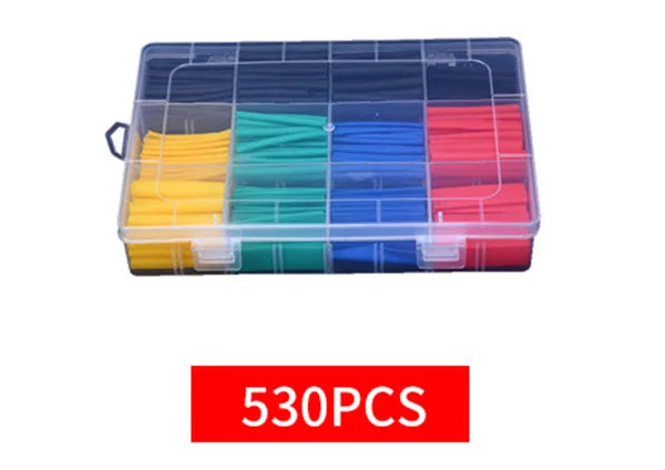 127-800pcs Heat Shrink Tube Thermoresistant Heat-shrink Tubing Wrapping Kit Electrical Connection Wire Cable Insulation Sleeving