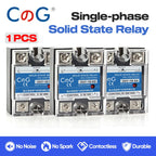 CG 1PCS Single-phase Solid State Relay Input 3-32VDC Output 24-480VAC DC to AC/DC to DC/AC to AC SSR 10/25/40A Module Relay