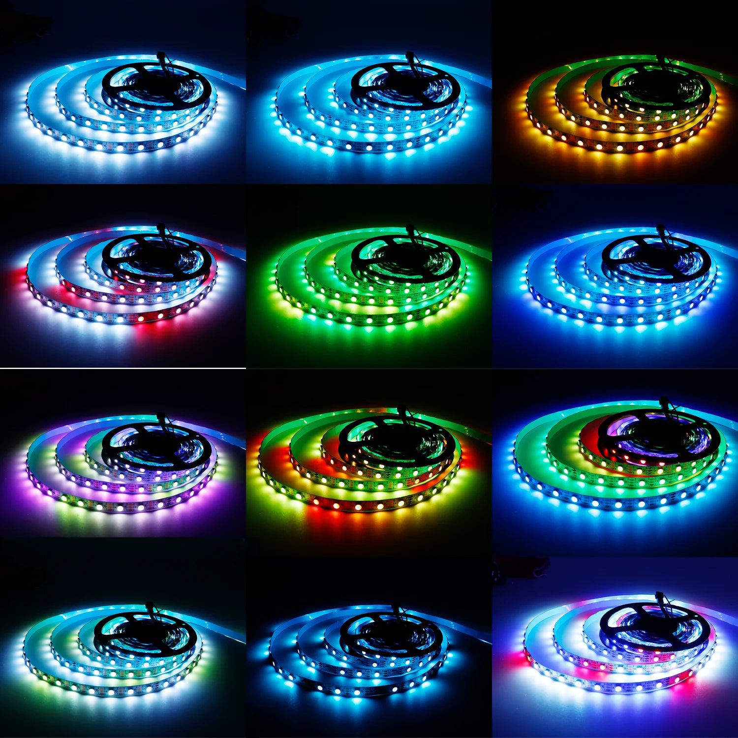 4 IN 1 SK6812 RGBW RGBNW RGBWW LED Strip (WS2812B Similar) Smart Color Soft LED Lights Lamp 30/60/144 LEDs/m Addressable Light 5