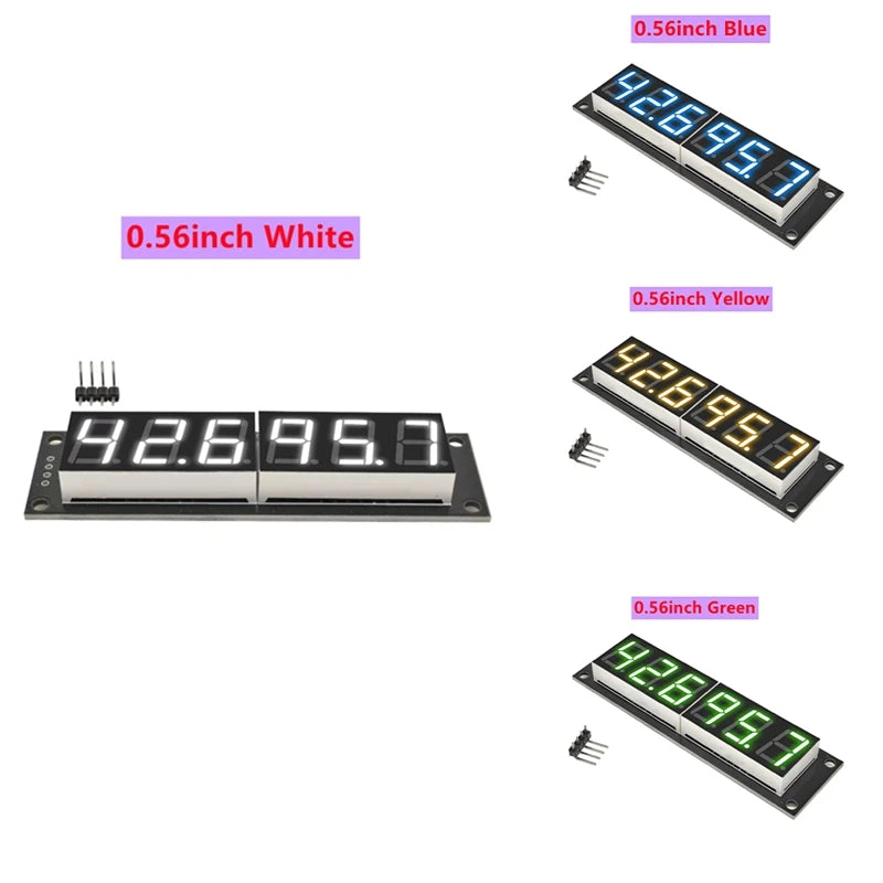 AC57-TM1637 6-Digit 0.56 Inch 7 Segments Digital Tube Clock Module LED Display