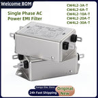 Power EMI Filter CW4L2-10A-T CW4L2-20A-T Single Phase AC 115V / 250V 20A 50/60HZ For Laser Cutting Engraving Machine And Marking
