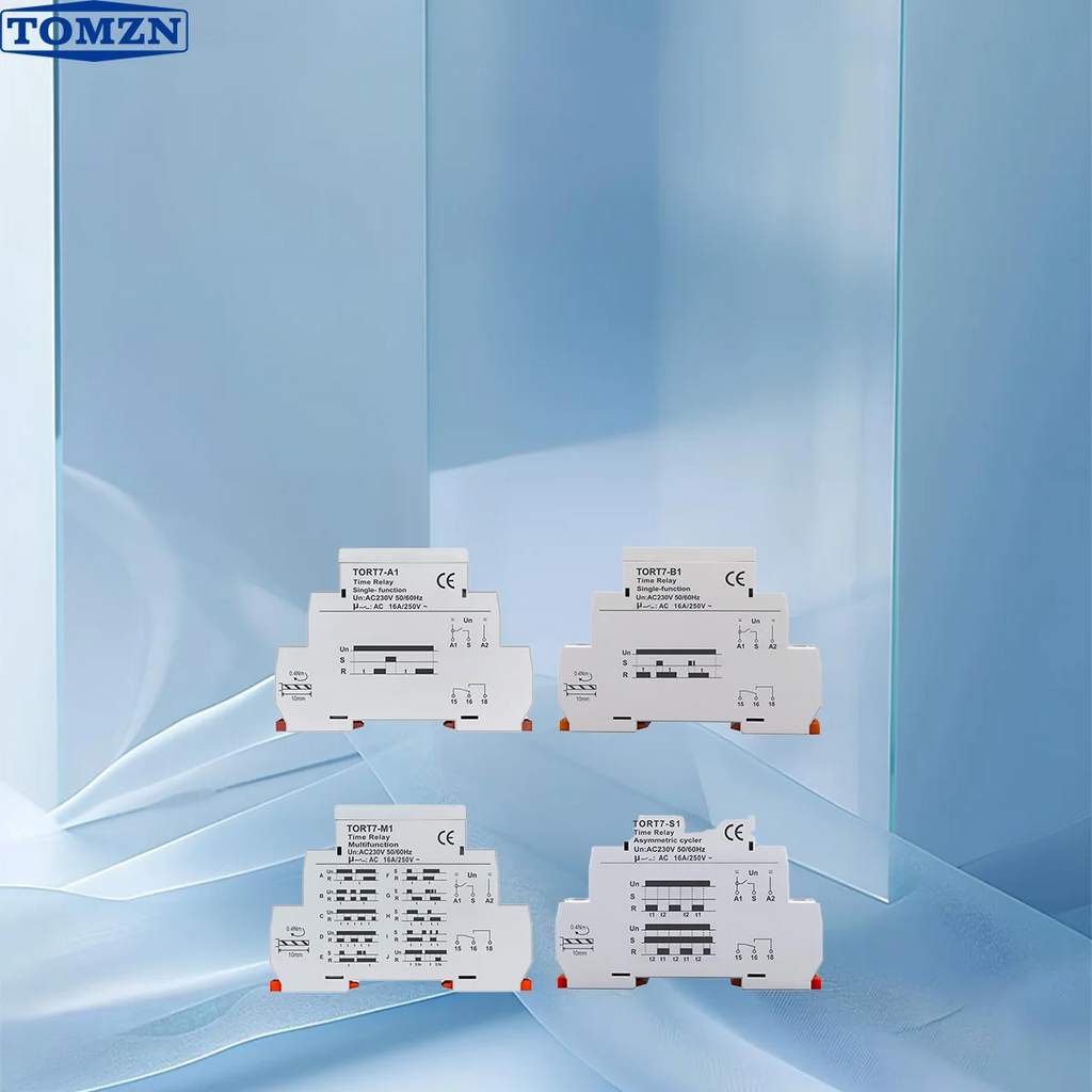 TORT7 Series 10-in-1 Multi-Function Time Relay | ON Delay / OFF Delay / Asymmetric Cycle / Pulse & Interval Timer, 0.1S–10D