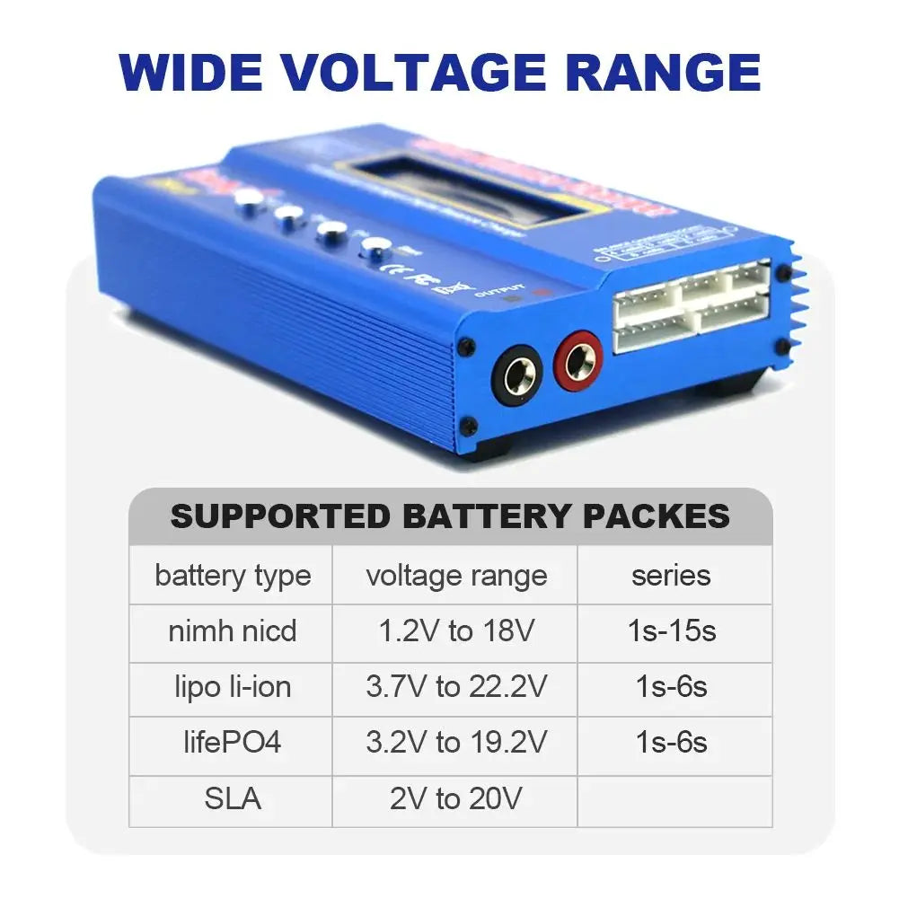 Digital Imax B6 80W Balance Charger T/Tamiya/XT60 Plug  For RC Lipo NiMH NiCd Li-ion Battery