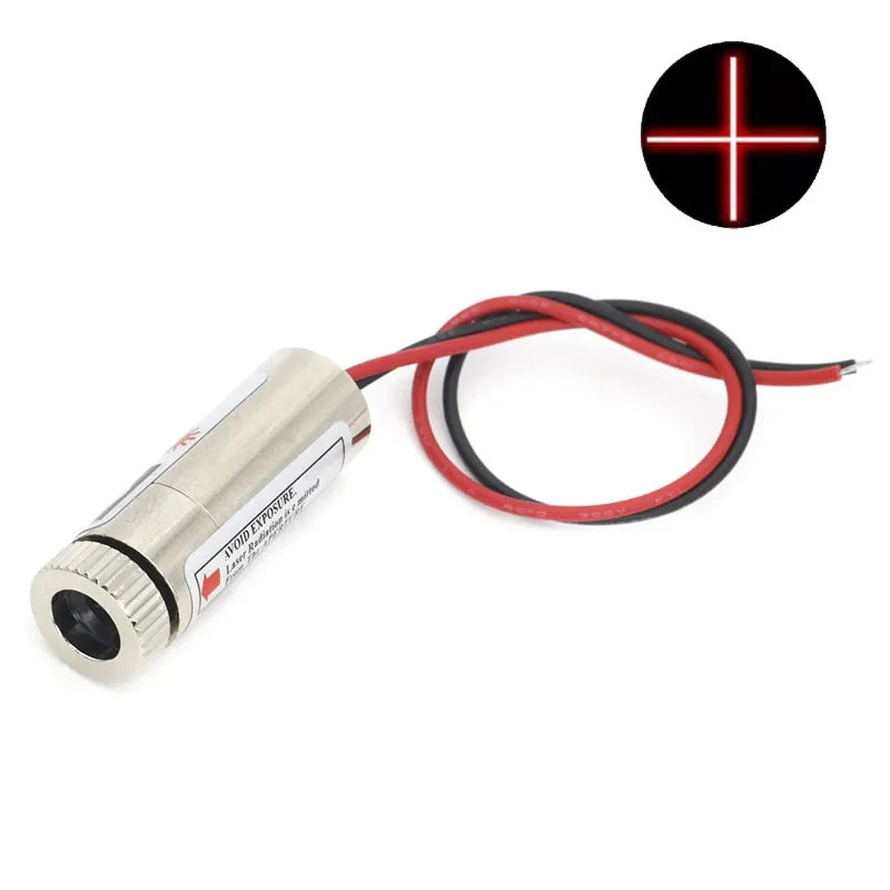 1PCS 650nm 5mW Red Point / Line / Cross Laser Module Head Glass Lens Focusable Focus Adjustable Laser Diode Industrial Class