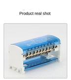 207 211 407 Din Rail Terminal Blocks Screw Modular Power Distribution Box Block Box Zero Wire Terminal Copper Junction Box