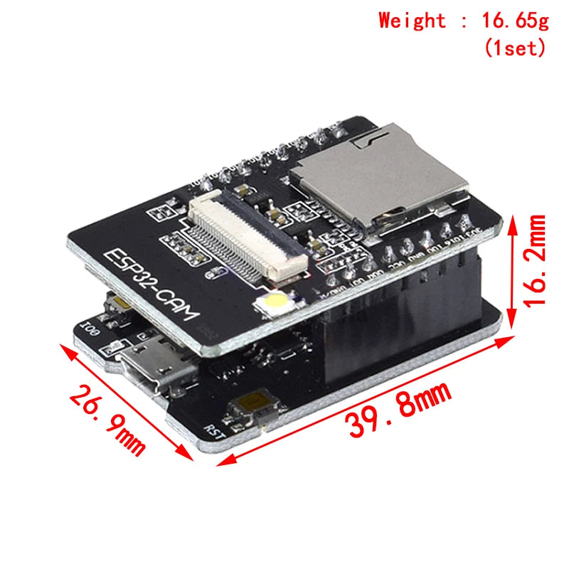 Si Tai&SH ESP32-CAM ESP32-CAM-MB MICRO USB ESP32 Serial to WiFi CAM Development Board CH340 CH340G 5V Bluetooth+OV2640 Camera