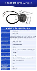 Active Remote Infrared Sensor, Intelligent Sensor Switch, Photoelectric Human Distance Measurement Motion Sensor  Sense Switch
