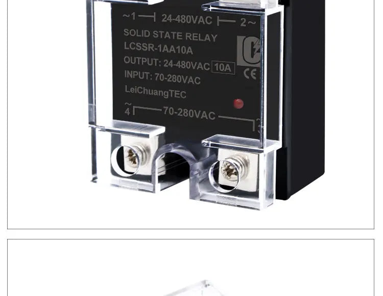 LCTC SSR Solid State Relay 10A 25A 40A 60A 80A 100A 120A 200A 240A Single Phase Control Relay DC TO AC DC TO DC AC TO AC 3-32VDC