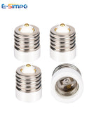 E27 To E40, E40 TO E27 Porcelain High Temperature Resistant Plastic Lampholder LED CFL Halogen Light Socket Bulb Base Adapter