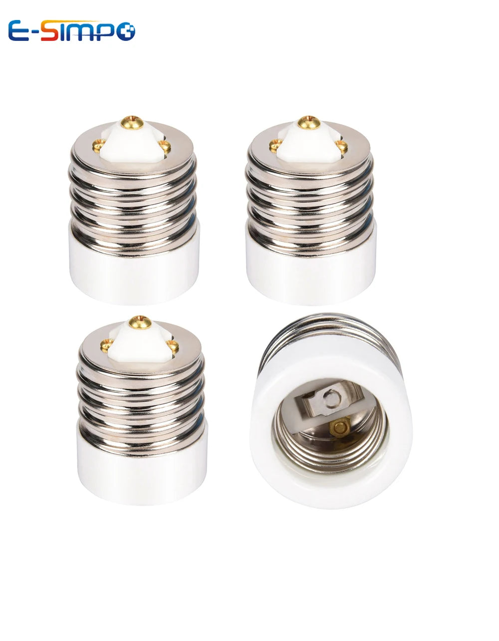 E27 To E40, E40 TO E27 Porcelain High Temperature Resistant Plastic Lampholder LED CFL Halogen Light Socket Bulb Base Adapter