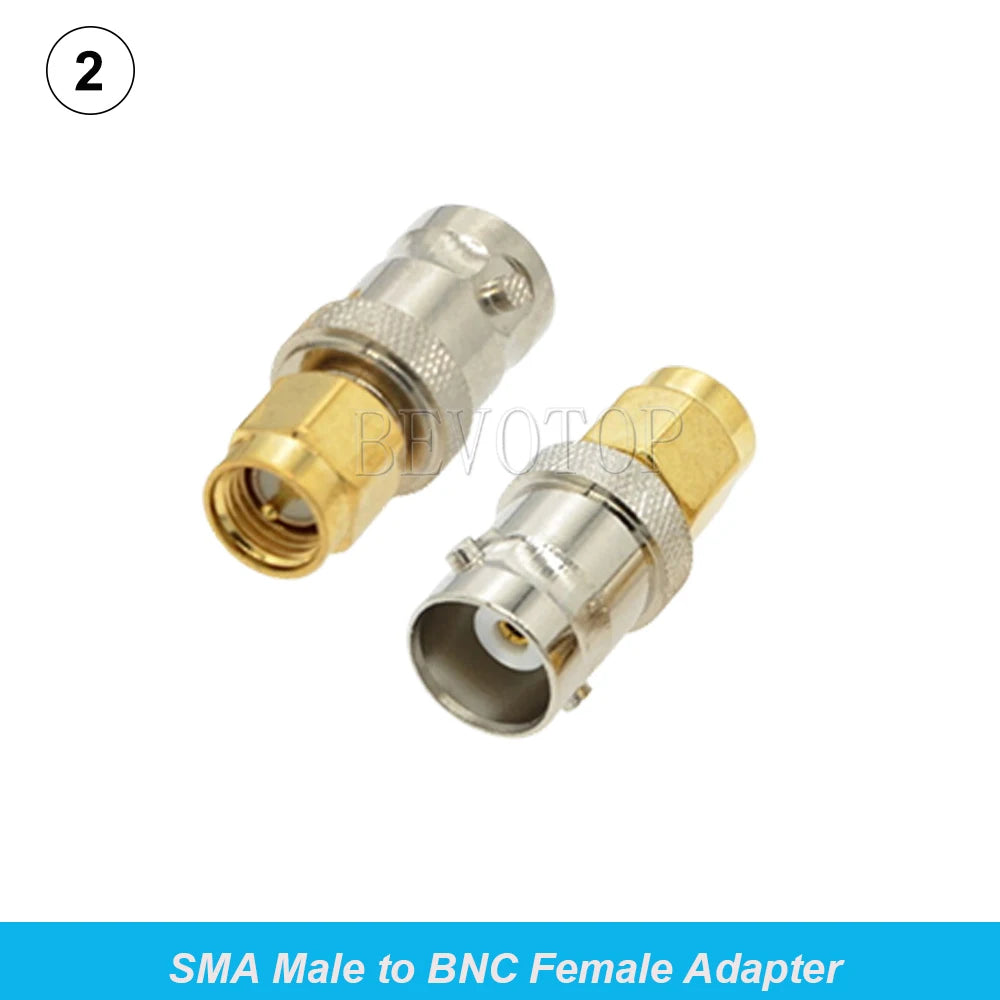 2PCS/Lot SMA Male/Female to BNC M/F Radio Antenna Adapter 50 Ohm RF Coax Converter M/F Radio Antenna Connectors Kit Coaxial