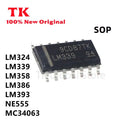 50PCS Assorted SOP ICs Kit - LM358 LM393 LM339 LM324 NE555 LM386 MC34063A SOP Quality Electronic Components in Stock