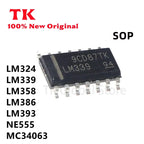 50PCS Assorted SOP ICs Kit - LM358 LM393 LM339 LM324 NE555 LM386 MC34063A SOP Quality Electronic Components in Stock