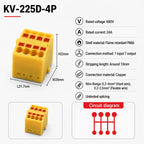 1Pc Wire Electrical Cable Connectors Plug-in Terminal Block PTFIX 2.5mm² Splitter Spliceable DIN-Rail Mounting Junction Box Too