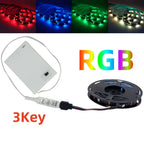 DC 5V RGB LED Strip 5050 30LEDs/m Battery Powered IP21/IP65 IR RF Remote Control Flexible Tape for TV Backlight Room Decor