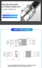 5/10/20 Set GX12 GX16 GX20 Docking Connector 2 3 4 5 6 7 8 9 10 12 14 15 Pin Male Female Aviation Plug Socket Circular Connector