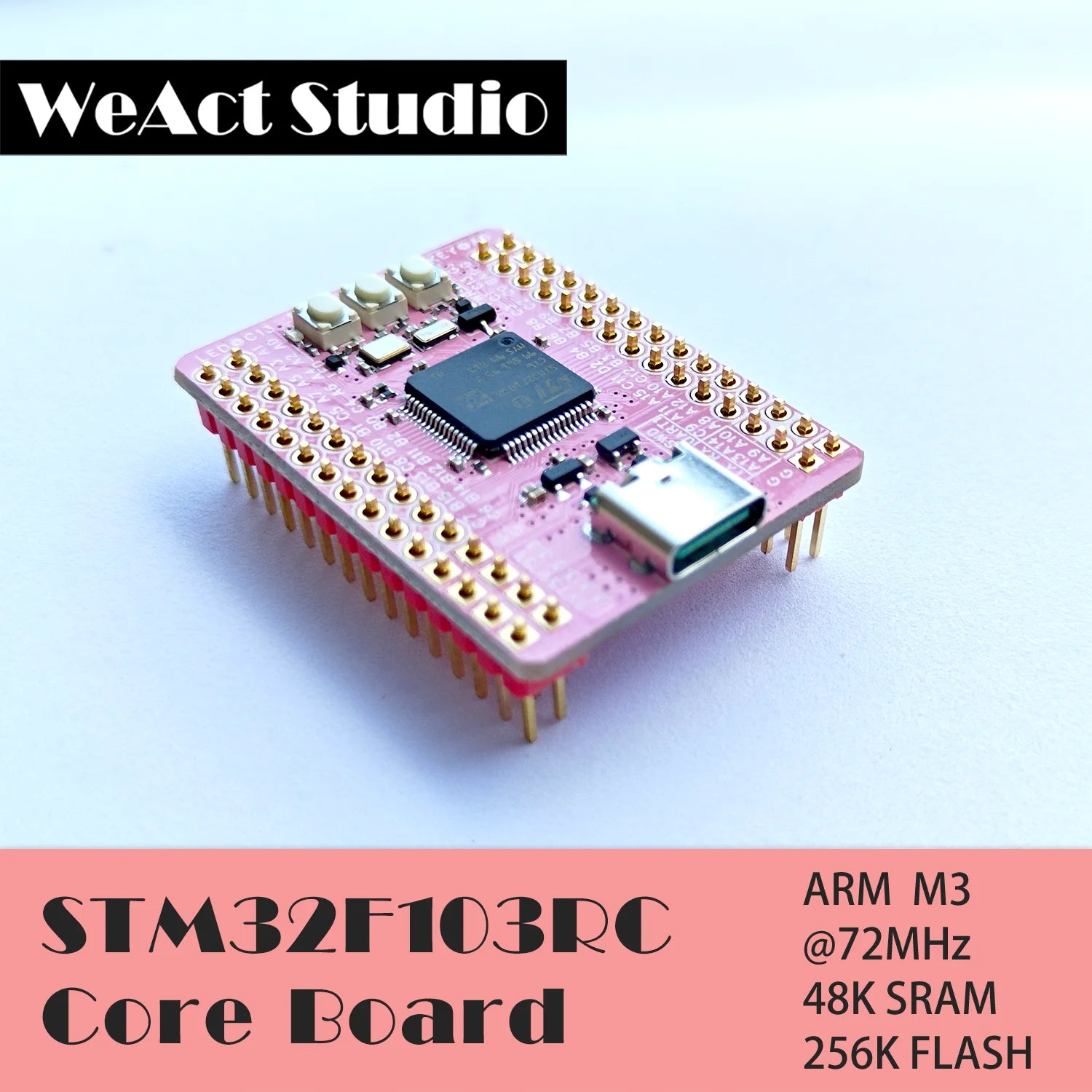 WeAct STM32F103RCT6 ARM STM32 Development Board Small System Board STM32 F103RCT6 STM32F103 STM32F1 Development Board