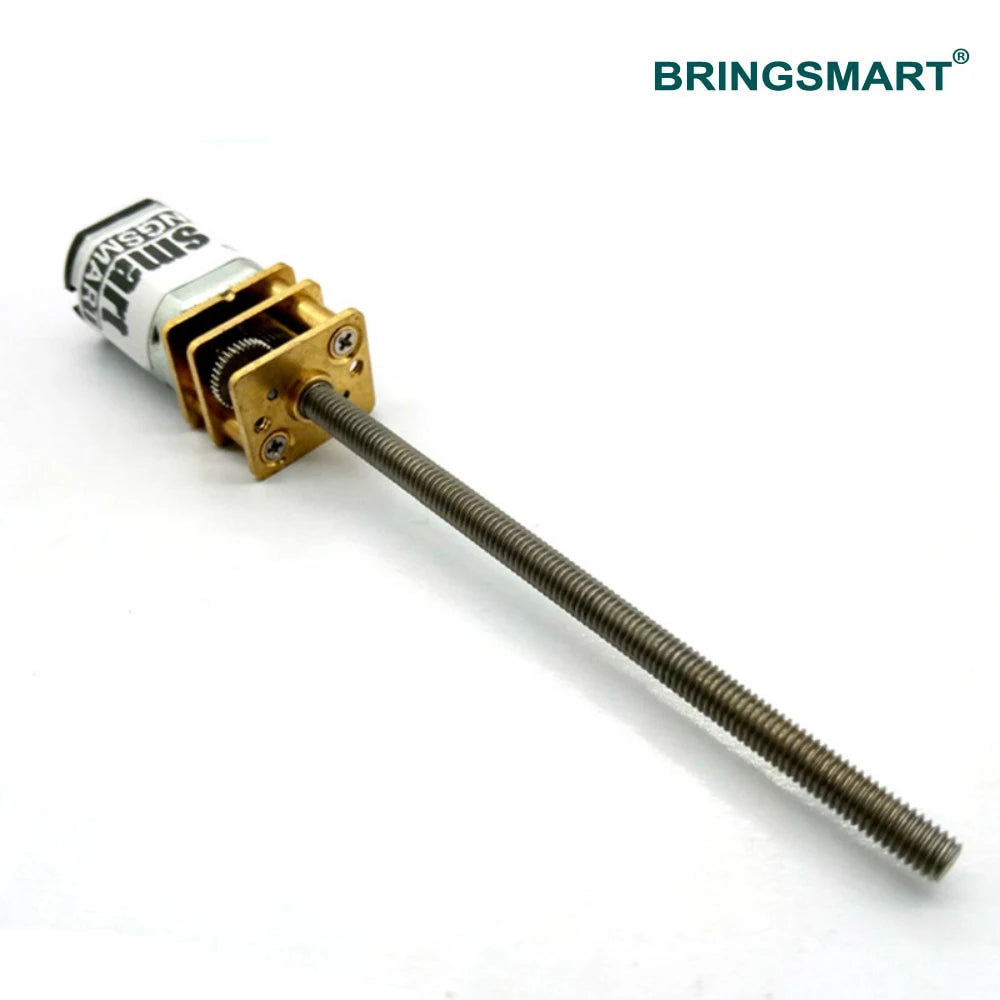 Bringsmart M3 Screw 55mm Threaded Shaft 3V 6V 12V DC Motor 15/30/60/100/150/200/250/300/600rpm Mini Electric Gear Reducer N20