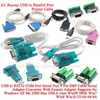 USB to RS232 COM Serial Port RS-232 9 Pin DB9 Data Cable 340 Convertor PDA FT232 PL2303 With Female Adapter WIN10 Windows 8 XP