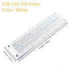 MB102 ZY-204 Solderless Breadboards: 170/400/700/750/830/1600 Plug Holes, Versatile Prototyping and Circuit Testing Boards for D