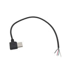 1Pcs 2 Pin 4 Pin Type-C Micro USB USB 2.0 A Male Plug Elbow Head Power Cable Welding Connector DIY Repair Line 0.25M 0.3M 1M