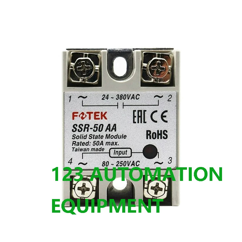 Authentic New FOTEK SSR-25AA 40AA 50AA 75AA-H  SSR-10AA 25AA 40AA 50AA 75AA Solid State Relays 10A 25A 40A 50A 75A Relay Module