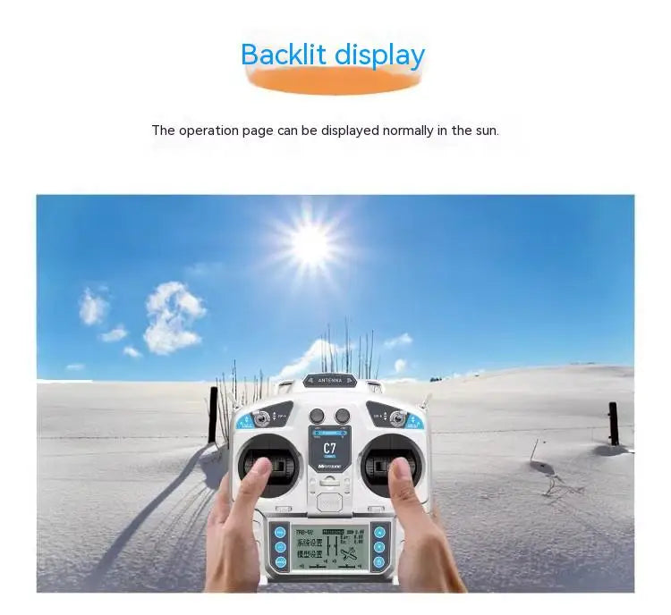 MicroZone MC7 C7 MINI 2.4G Controller Transmitter with MC8RE Receiver Radio System for RC Aircraft Drones Multirotor Helicopters