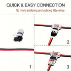 10/100PCS Wire Cable Snap In T2 Connector No-solder No-peel Quick Terminal Connections Joiners Auto Plug Electrical Accessories