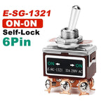 High Current Toggle Switch 2/3/4/6/8/9/12Pin Self Reset/Self-locking Switch Copper Pin 32A 250VAC Push Button Switch