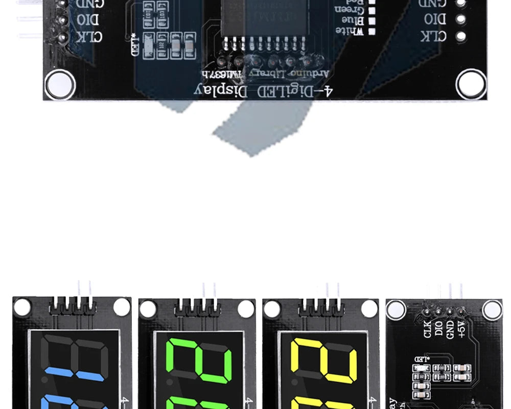 TM1637 LED Display Module 4 Digit Time Indicator Tube 7 Segment Digital Indicator Tube 0.56 Inch Digital LED Module