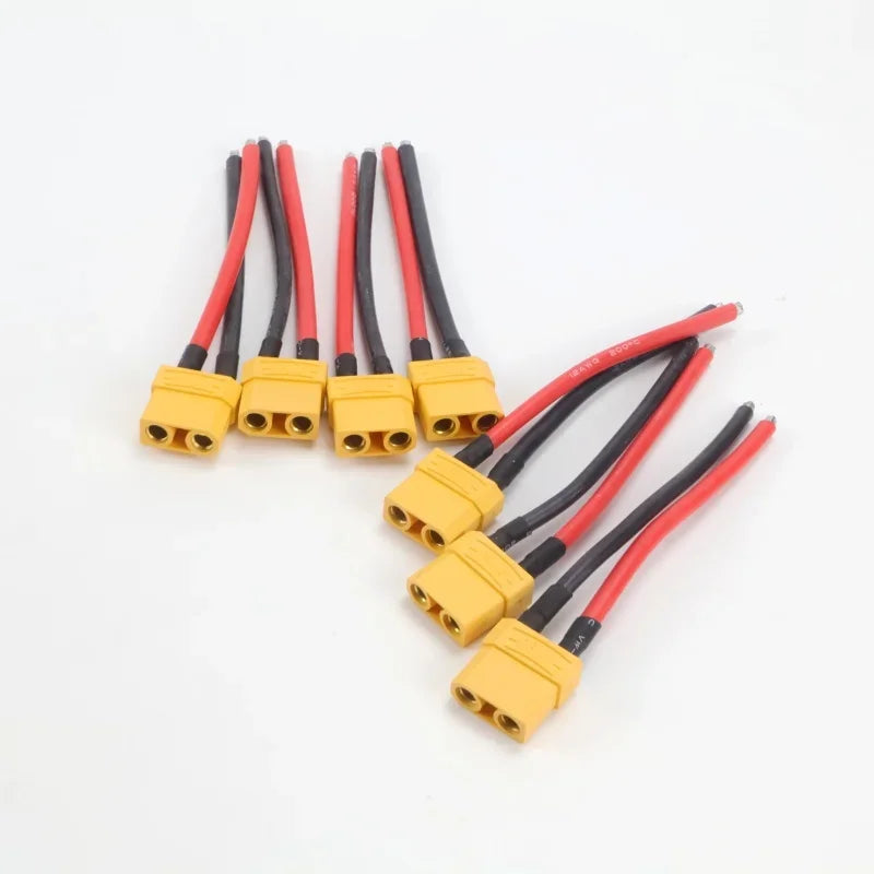 New 5pcs XT90 Male/Female Plug Battery Parallel Connector, with Silicone Flexible Wire 14AWG 10cm, for RC LiPo Motor Battery