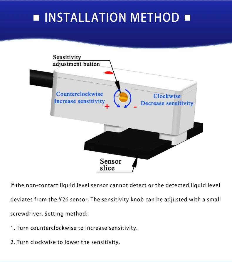 XKC-Y26 Non-contact Liquid Level Sensor External-attached Pipeline Water Level Sensor Liquid Sensor Liquid Detection Switch