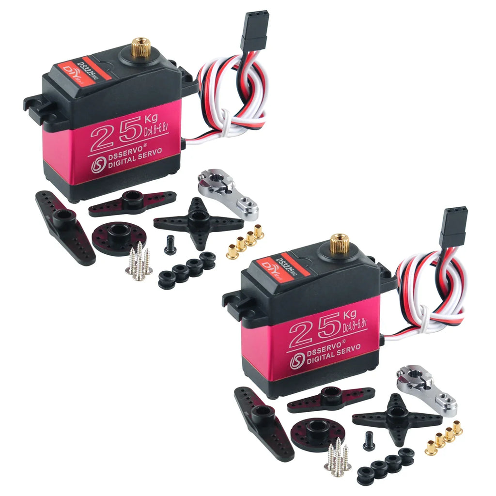 25KG Digital Servo Full Metal Gear IP66 Waterproof for 1:8 1:10 1:12 RC Car Crawler Robot 180/270 Degree High Precision