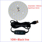 1PCS DC5V Dimming Light Switch Of 2 Meters With LED Chips 5730 SMD LED Lamp 1W 2W 3W 4W 5W 10W LED Light Beads White Warm White