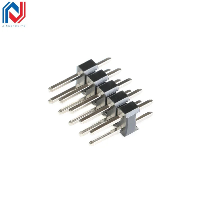 10pcs 2.54mm Double Row Male PCB Board Pin Header Connector Strip Pin Header 2 * 2/3/4/6/8/10/12/15/20/40P For Arduino
