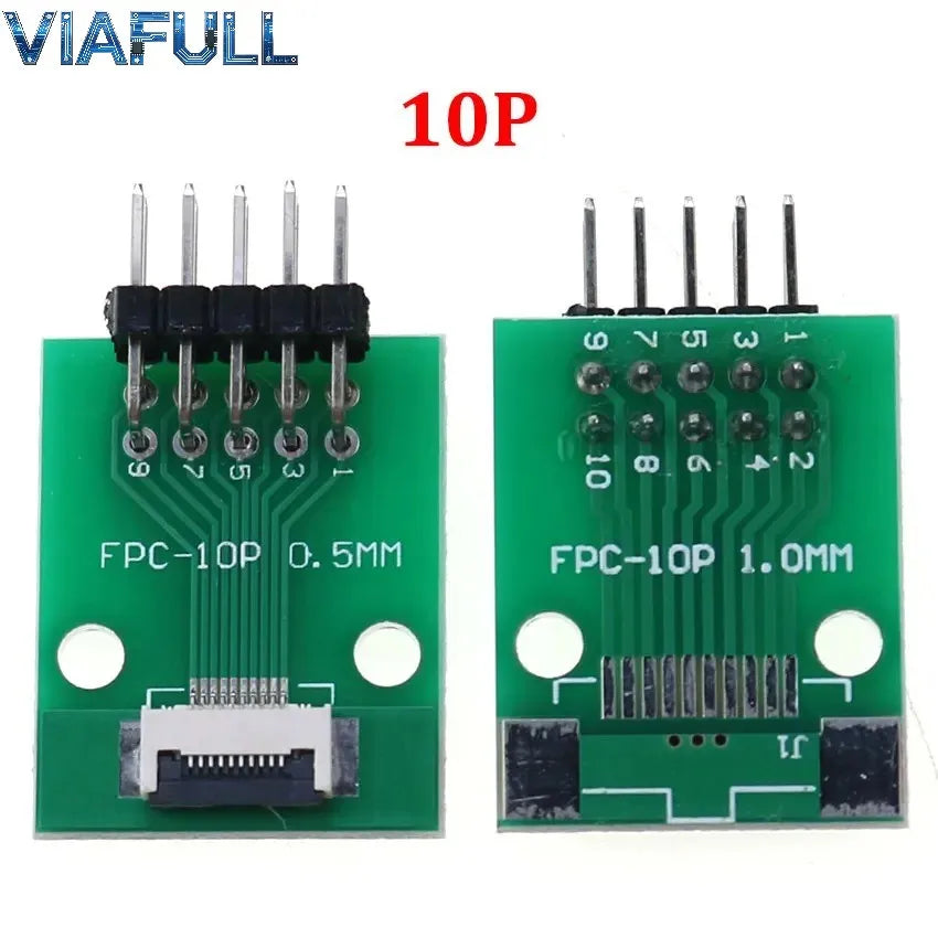 0.5mm FPC/FFC Breakout Board with Right Angle Male Pins, Pre-Soldered 2.54mm DIP Adapter for Flat Ribbon Cable, 4-80P