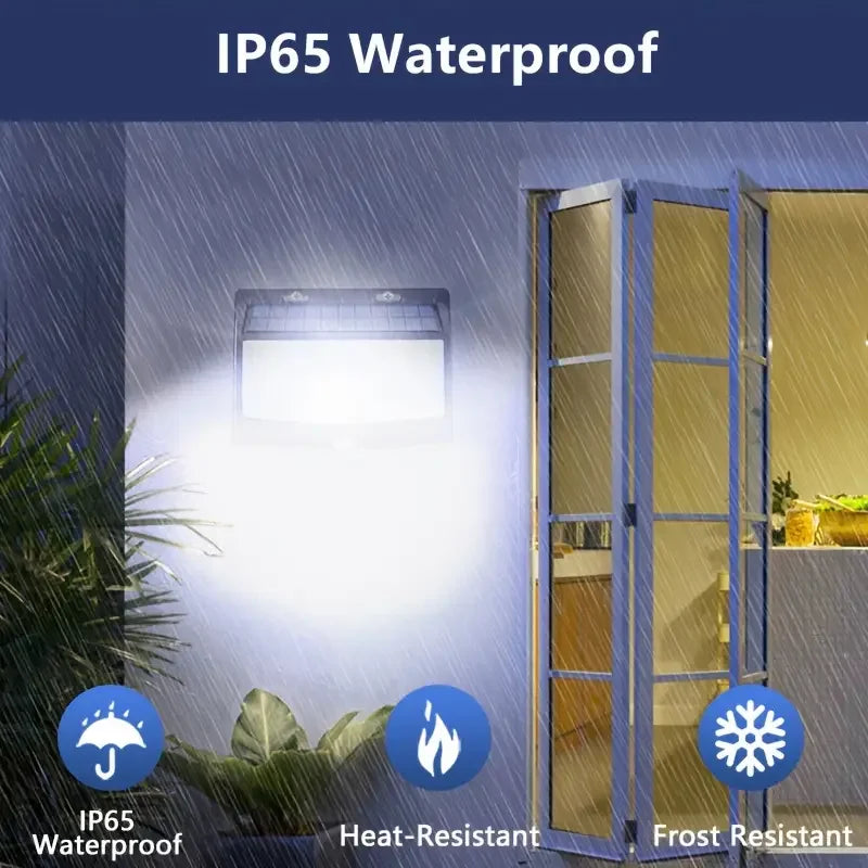 1/2/4Pcs 468LED Solar Wall Lights Outdoor PIR Motion Sensor Solar Sunlight Street Light 3 Modes for Yard Garden Patio Decoration