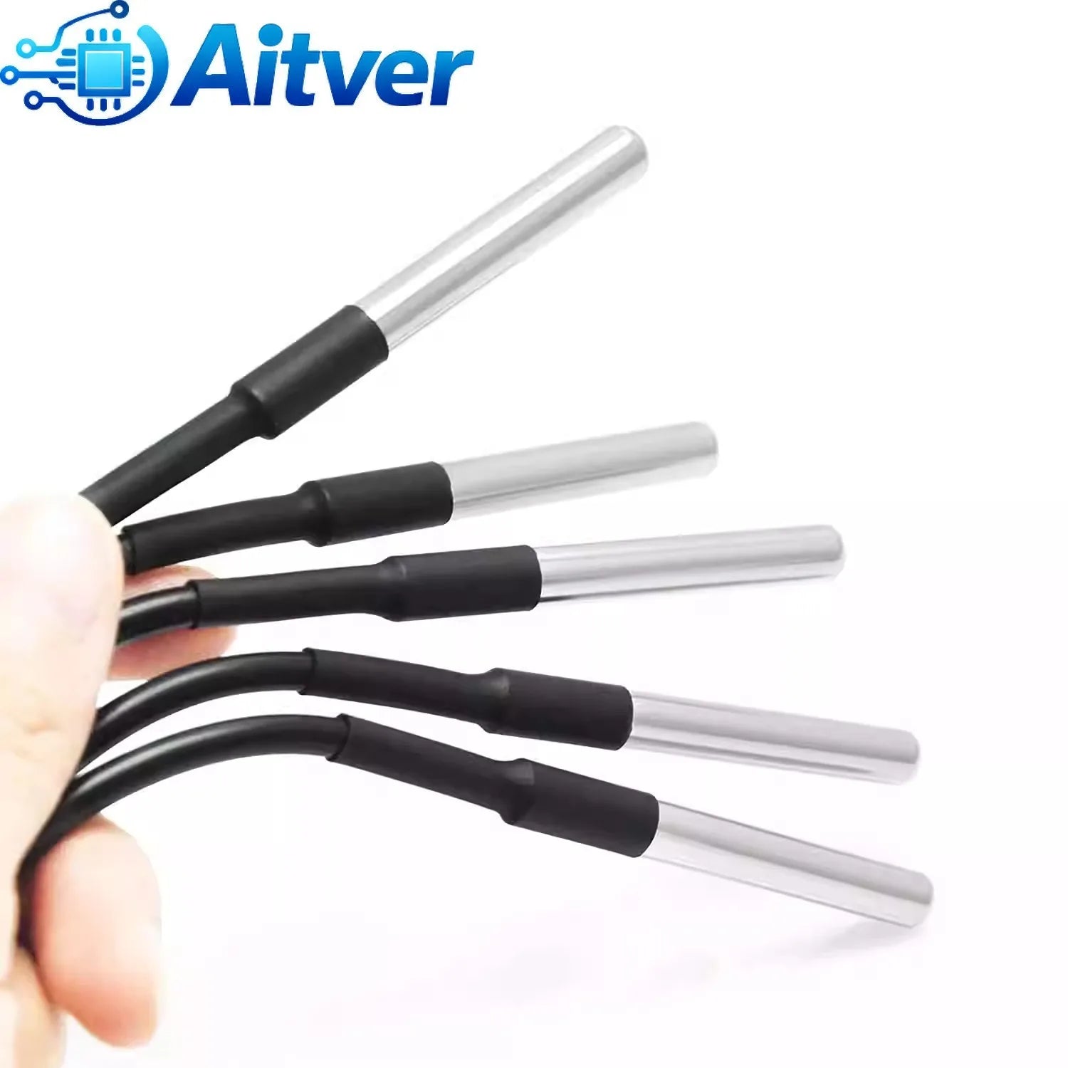 DS18B20 Waterproof Temperature Sensor Probe 1M 2M 3M 5M 10M 3‑Wire Cable Digital Thermometer for Arduino ESP32 Raspberry Pi