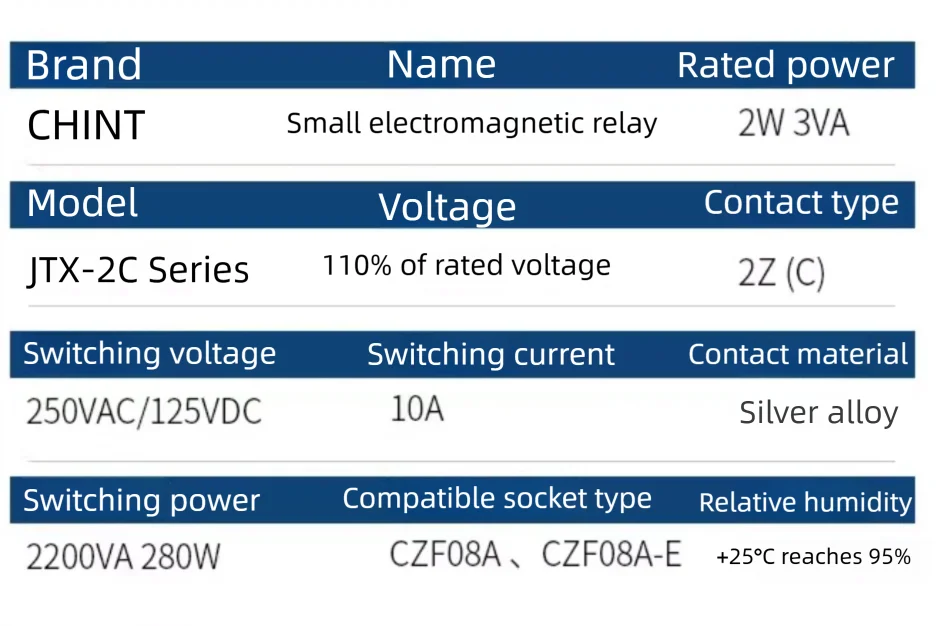 CHINT small electromagnetic relays JTX-2C JTX-3C 8-pin 11-pin AC220V AC380V DC24V DC12V intermediate relays