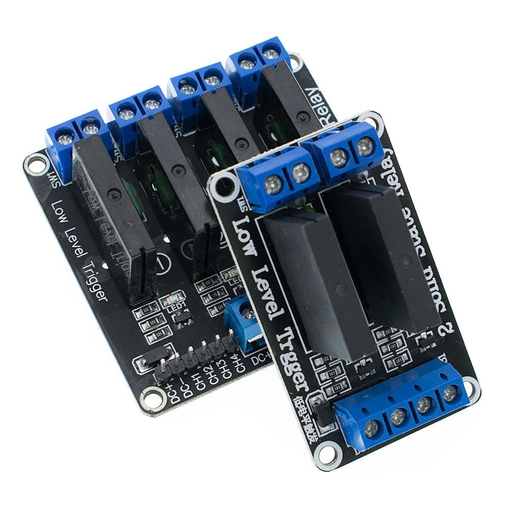 Low Level 5V 1 2 4 8 Channel Solid State Relay Module SSR G3MB-202P 240V 2A Output With Resistive Fuse For Arduino