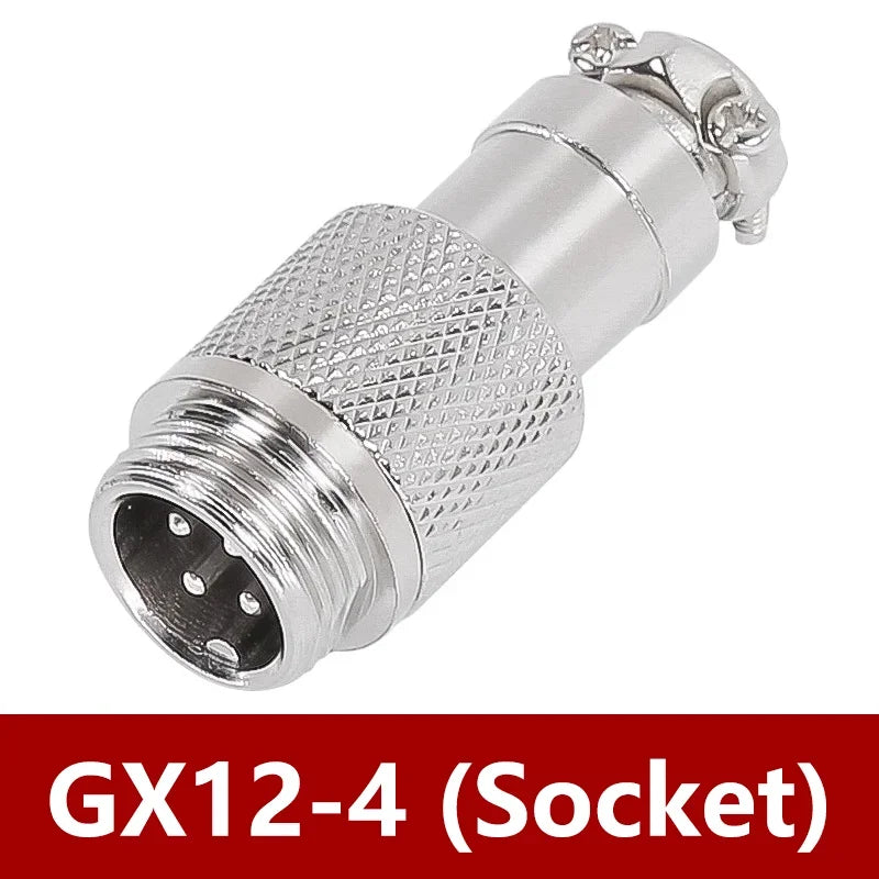 5/20PCS GX12 Connector 2/3/4/5/6/7 Pin Aviation Socket  Plug Docking Connector Male  Female Circular Connector 12mm