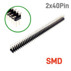 5 20 100 Pcs 2.54 MM Pitch Pin Header Male Dual Straight 90 180 Degree Single Row Right Angle SMD 1x40 Pin 2x40 Position