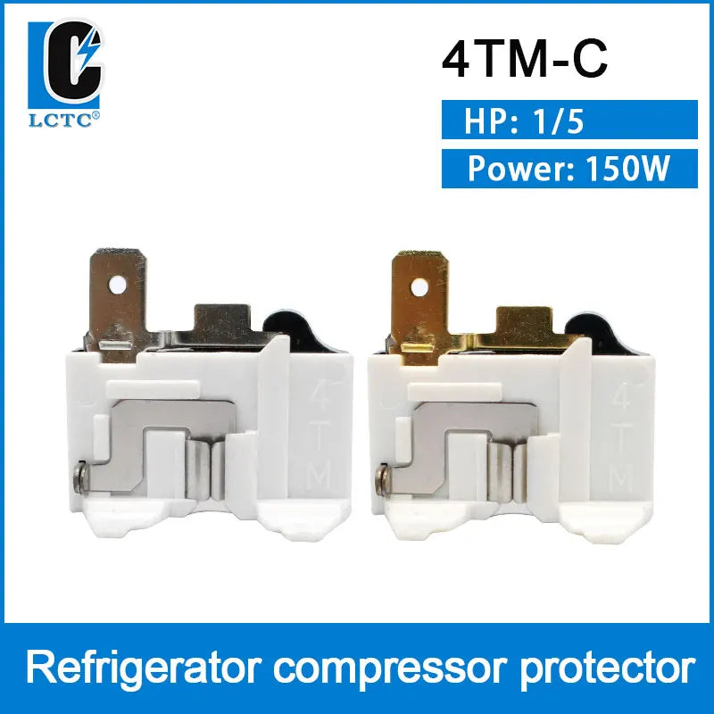 LCTC 110V Refrigerator Voltage Protector Relay 220V Hinse Overload Protector For Refrigerator Spare Parts Air Conditioner 4TM-C