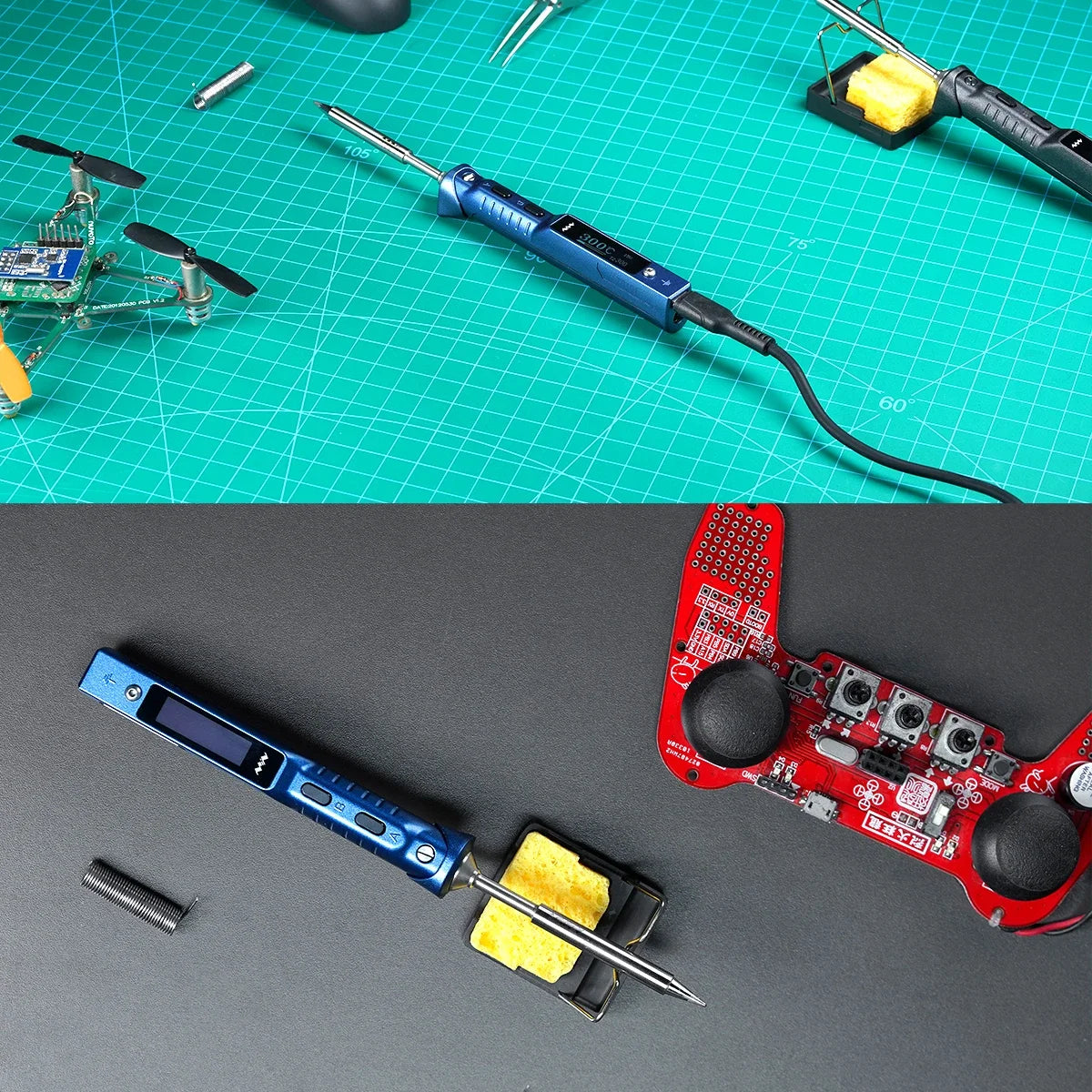 Original TS101 Soldering Iron 90W Mini Thermostat LCD Displays TS100 TS 101 Soldering Iron with PD Plug Tip Set Miniware
