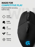 Logitech G302 Wired Ambidextrous Gaming Mouse 4000DPI On‑The‑Fly DPI Switch RGB Backlit 6 Assignable Buttons For Laptop Desktop