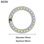1pcs DC5V Dimmable SMD5730/2835 Led Ring White Color Lamp Bead 10W 12W LED Light Board White Warm Light with 2M cable