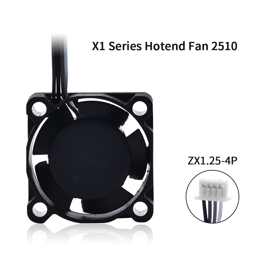 5015 Cooling Fan for Lab A1 A1mini Hotend Fan with Cable Rapid Cooler Fan 2510 Axial Fan Kit for X1 X1C P1P P1S 3D Printer Parts