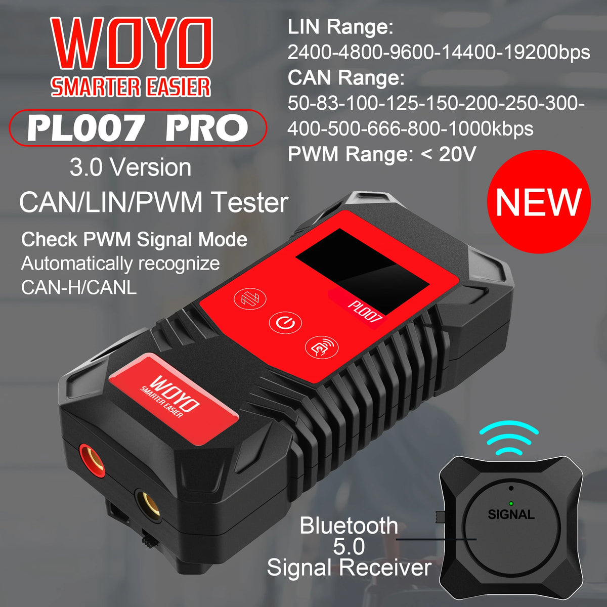 PL007 PRO 3.0 CAN BUS Tester with Wireless Signal Receiver, LIN BUS Analyzer, PWM Signal Detector For Automotive Diagnostic Tool